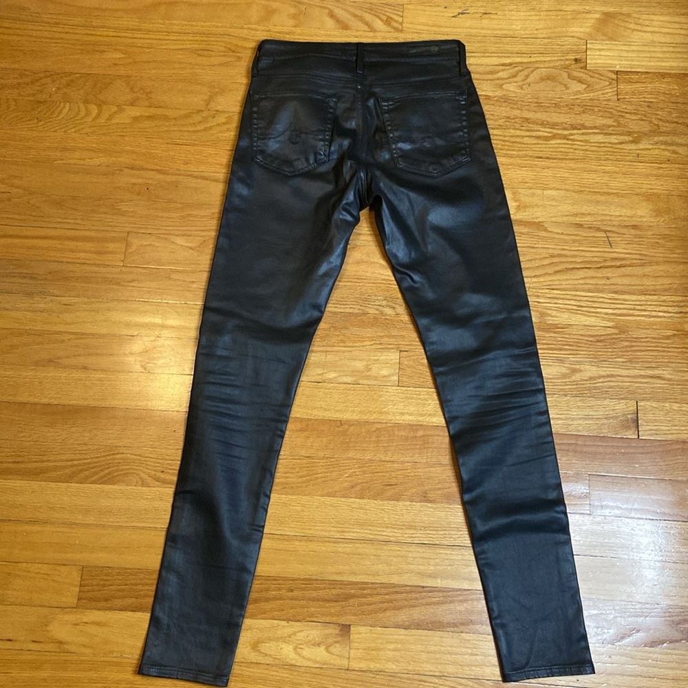 AG Farrah High-Rise Ankle Faux Leather Skinny Pants. Size 27R - Picture 8 of 14